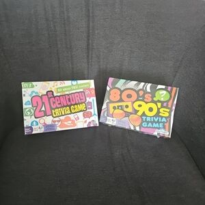 NIB 80's & 90's Trivia Game Outset & 21st Century Trivia Game Go! Party Game!